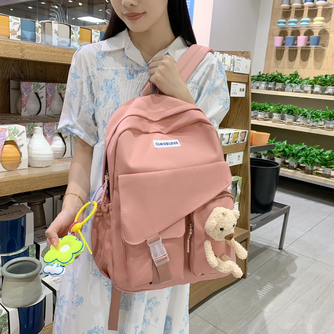 Korean Style Retro Trendy Unisex Backpack Fashionable Fresh Large Capacity Computer Backpack Tooling Style Middle School Student Schoolbag