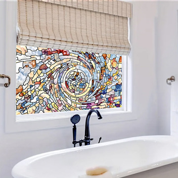 彩色玻璃贴膜静电玻璃贴隐私膜装饰玻璃贴纸贴膜窗户贴膜家居装