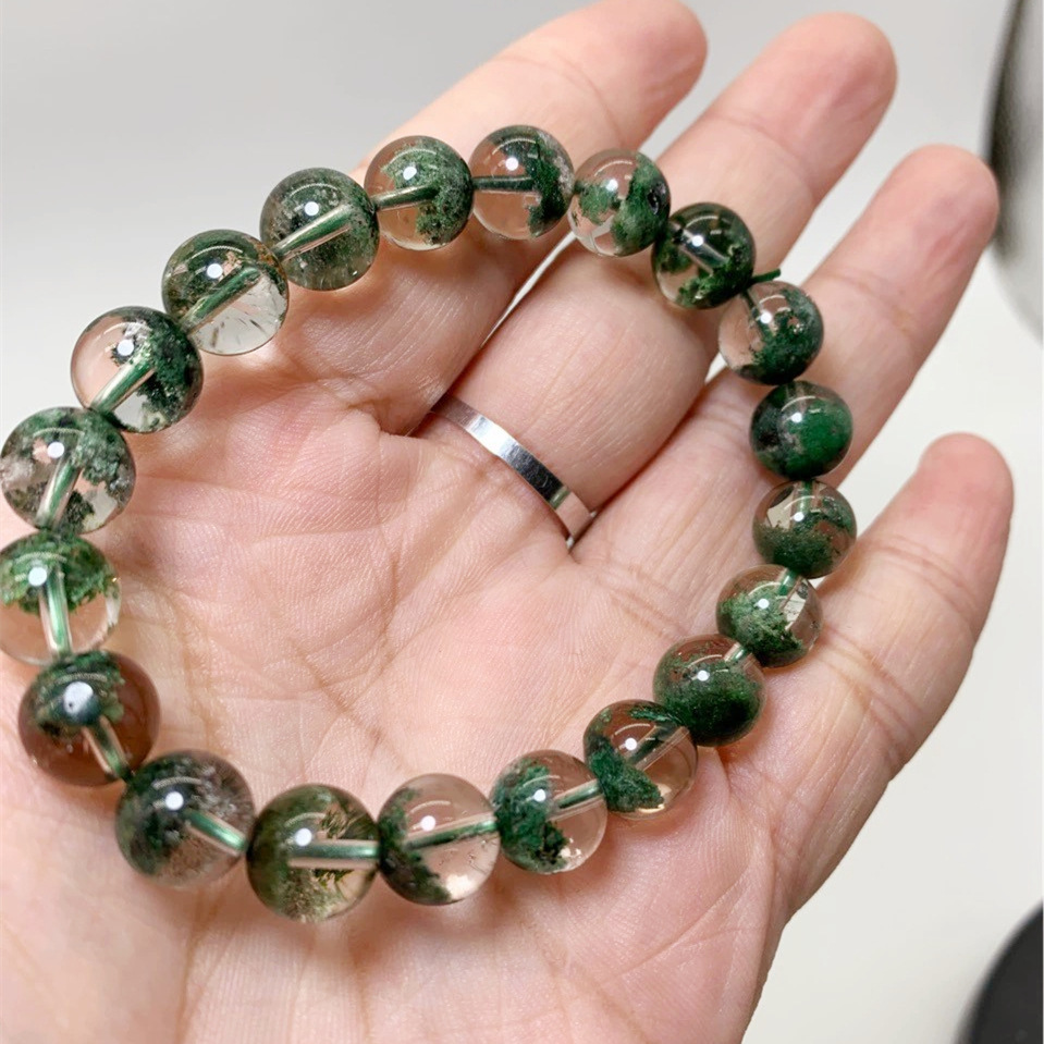 直播现货绿幽灵手串手链 聚宝盆 四季幽灵 水晶饰品 礼物时尚韩版