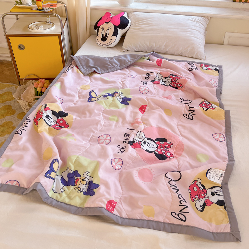 Disney Children's Summer Cool Quilt Summer New Summer Quilt Kindergarten Baby Nap Quilt Cartoon Washed Cotton Summer Cool Quilt