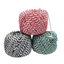 大闸蟹绳子邦专用绑粽子线包双色棉线绳裹包装3mm红白相间麻绳款