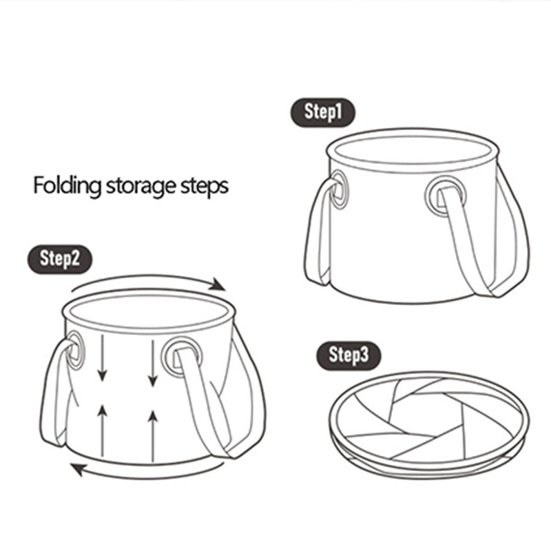深圳厂家旅行收纳桶 便携折叠水桶 户外野餐收纳袋 泡脚袋泡脚桶