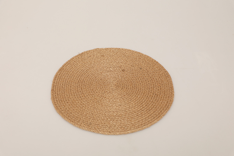 圆形麻绳杯垫海草编织日式隔热垫 多规格蒲团垫禅修垫草编垫子