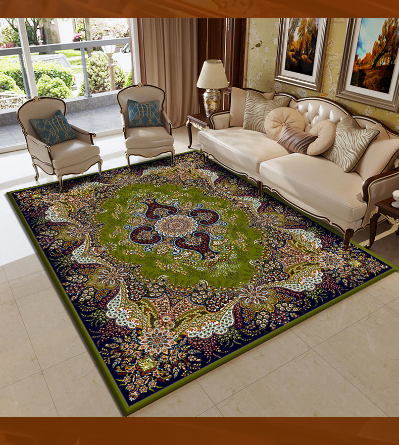 复古风波斯米亚地毯家用拼接金钻绒地毯卧室客厅入户门地垫可定制