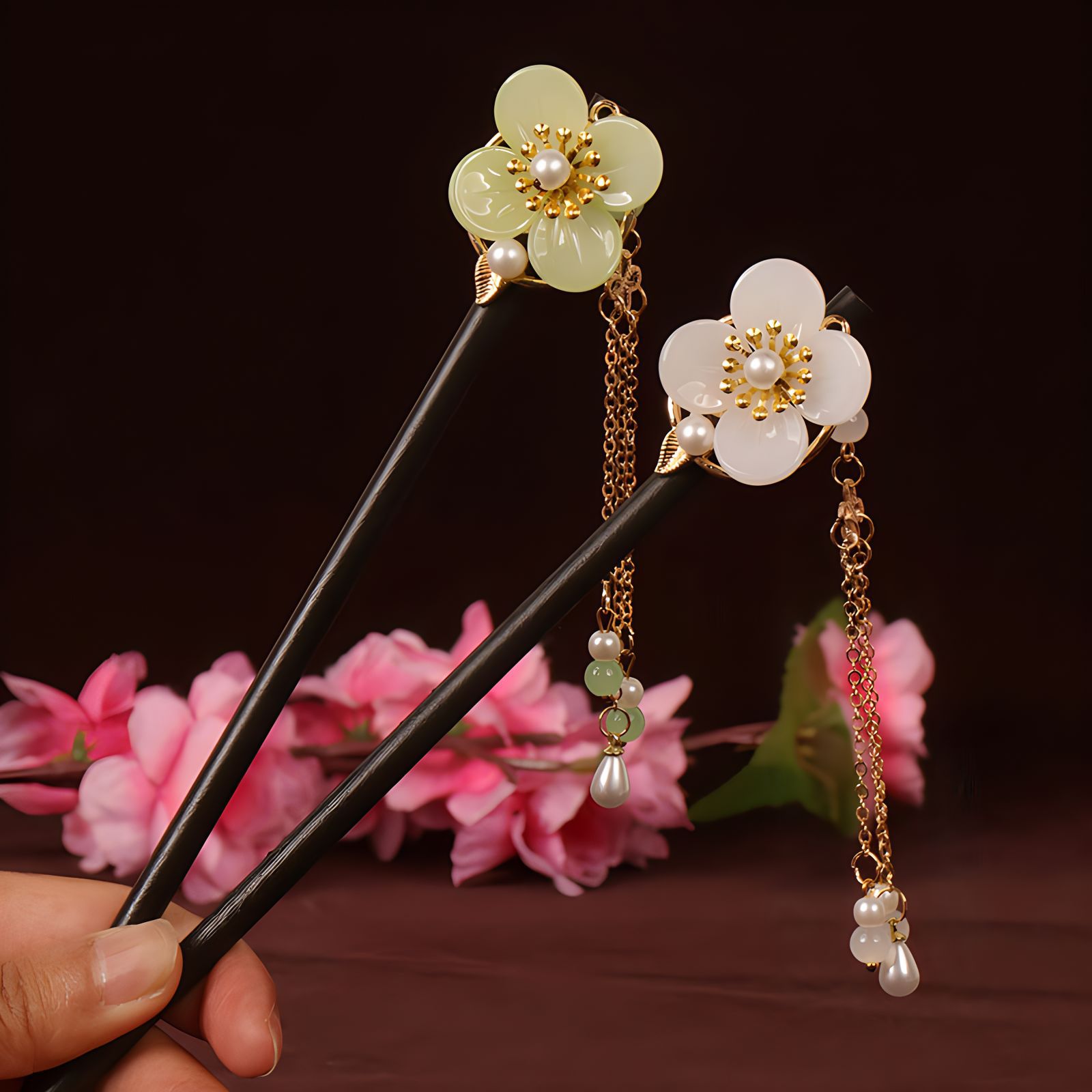 高级感流苏古风发簪木簪子秀禾发饰汉服头饰步摇盘发发钗批发摆摊