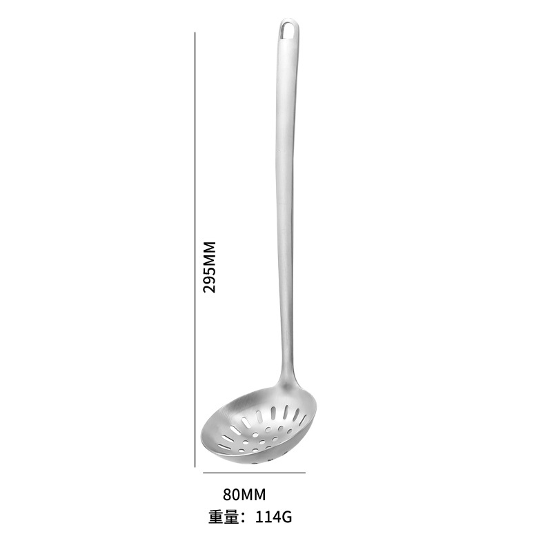 304 Stainless Steel Pots Suit Kitchen Cooking Stainless Steel Soup Ladle Tray Spoon Soup Spoon and Strainer Soup Ladle Hot Leak