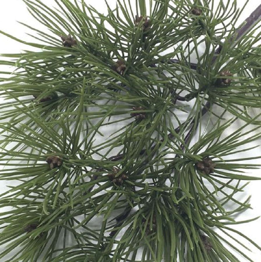 马尾松厂家直供迎客松树叶盆景配件装饰植物假花崖柏叶仿真松枝