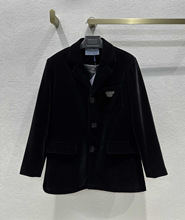 prada/普拉达秋冬季夹克男士口袋三角标风衣尼龙商务连帽百搭外套