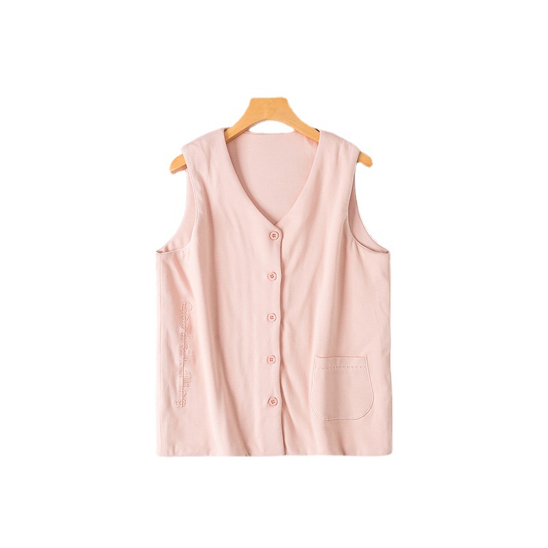 冬保暖桑蚕丝填充女士单排扣纯色背心中老年大码宽松真丝马甲上衣