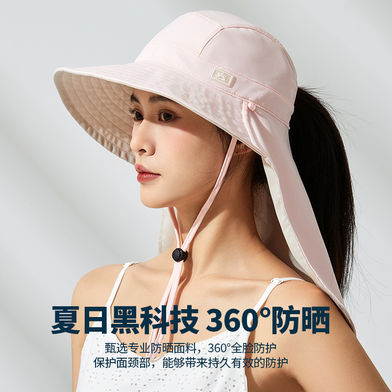 [hat hidden] summer sun protection hat women‘s uv protection sun hat big brim hat neck protection face slimming bucket hat