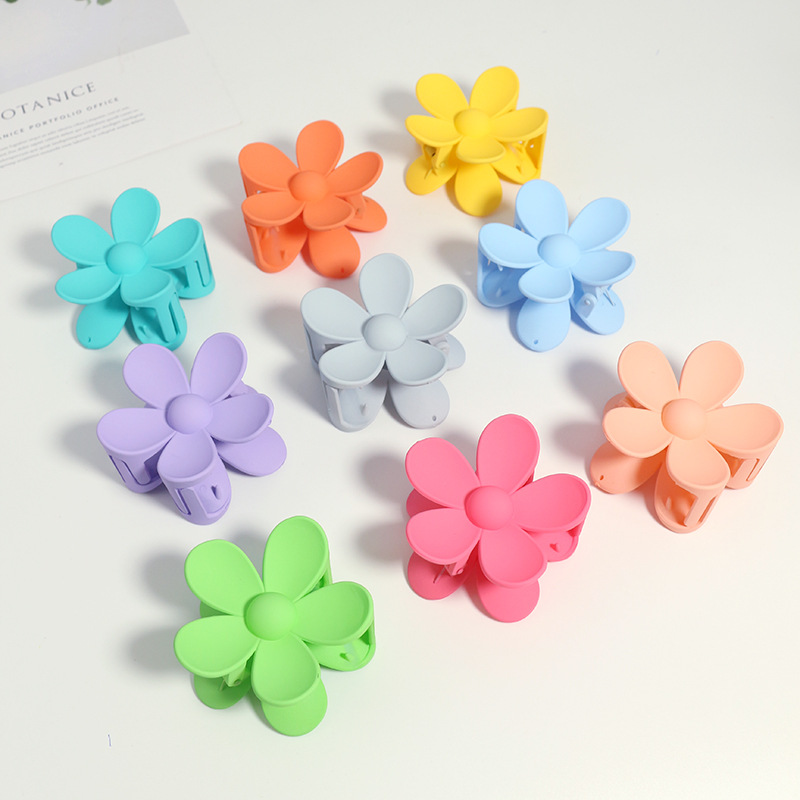 Cross-Border Spring and Summer Candy Color Grip Sweet Flowers Grip Hairpin Wholesale Bath Hair Claws Updo Hair Clip Hair Accessories