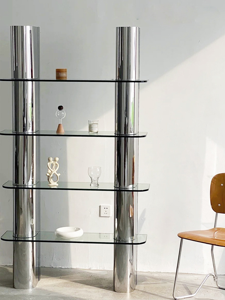 玻璃货架服装玩具展示架展示台服装四层透明玻璃地台装饰展货架女装店