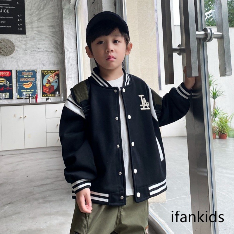 ifan儿童装男童秋装棒球服外套2024新款春秋款洋气秋季中大童男孩