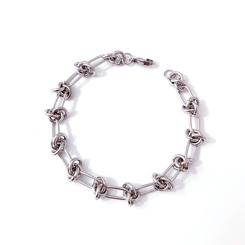 直播电商货源现货情人结绳结个性设计感小三环多链节结缘情侣手链