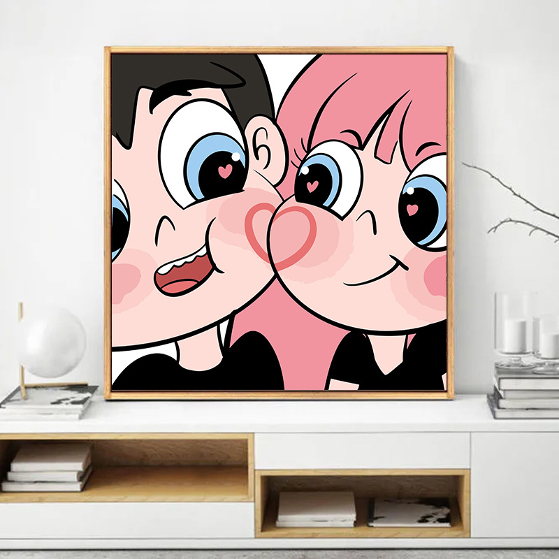 卡通颜料画图片