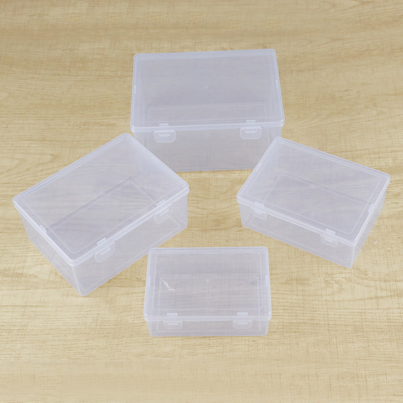 pp double buckle empty box transparent covered plastic storage box sample display box jewelry beads fishing gear stationery packing box