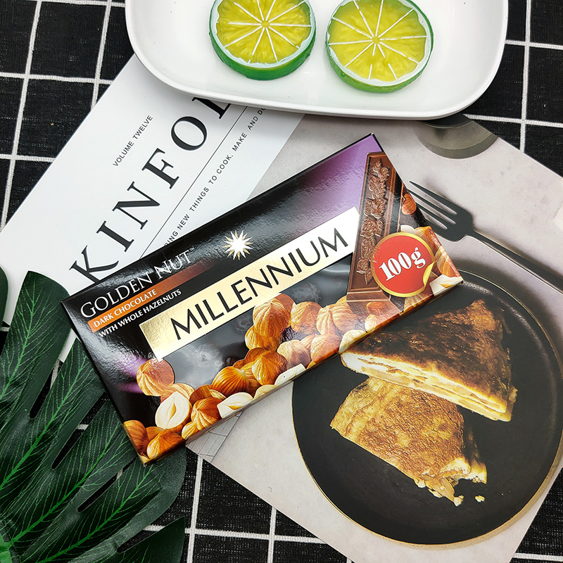 进口美莲侬乌克兰榛仁坚果牛奶巧克力波兰99�%可可黑苦巧克力