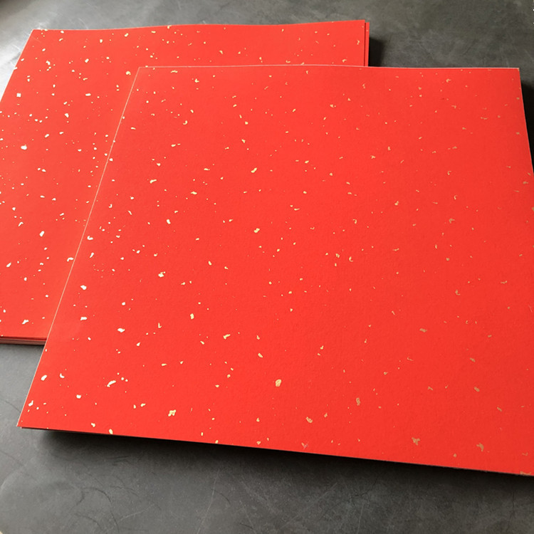 红色卡纸洒金正方形大加硬作品宣纸斗方硬卡对联金箔红纸新年用纸