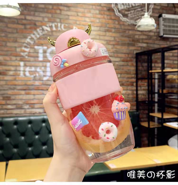 创意小鹿杯可爱卡通儿童鹿角杯弹跳杯圣诞灵鹿杯开业礼品杯