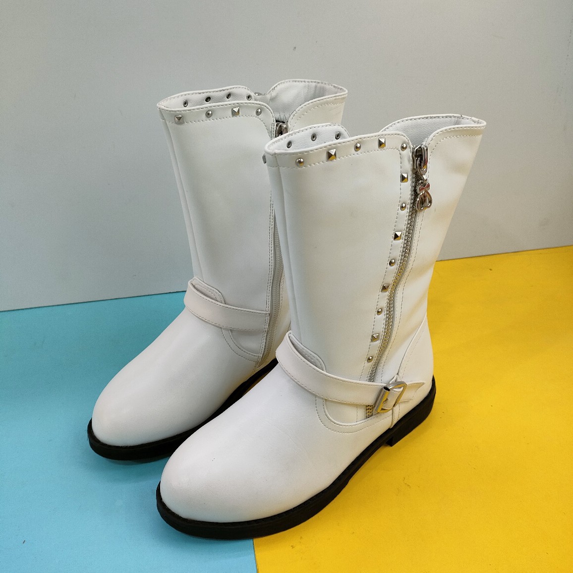 冬季加绒女童靴白色断码尺码偏小2码