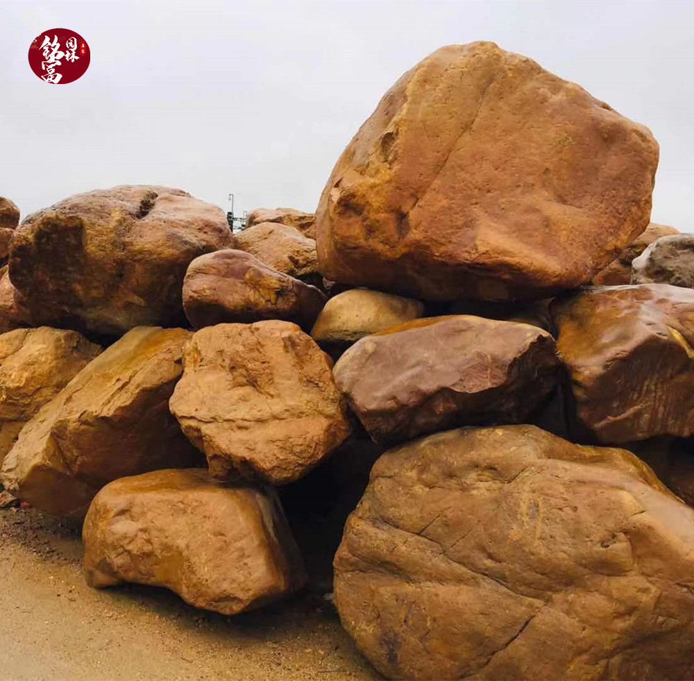 浙江黄蜡石产地 天然黄蜡石原石景观石 园林驳岸石草坪点缀奠基石