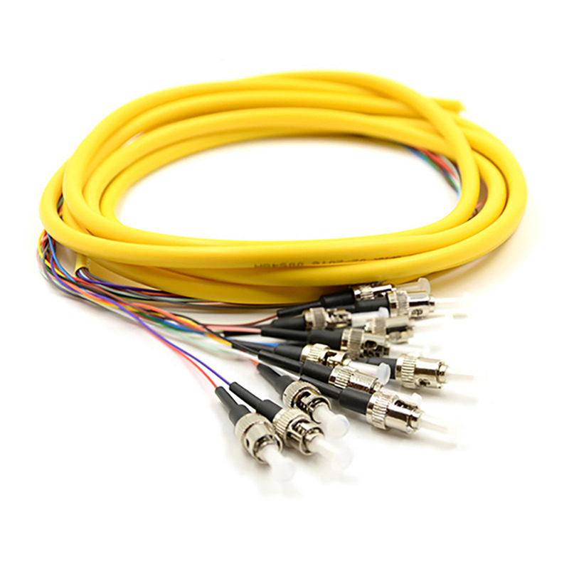 12芯st/upc单模束状尾纤连接器 os2 g652电信级光纤跳线尾纤