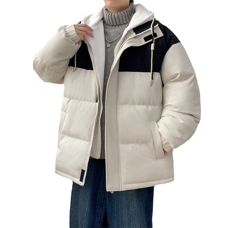 M-8XL plus Size Cotton Clothes Men's Cotton Padded Clothing Coat Winter Trendy Loose plus Size Cotton-Padded Coat Fake Two-Piece Cotton-Padded Jacket