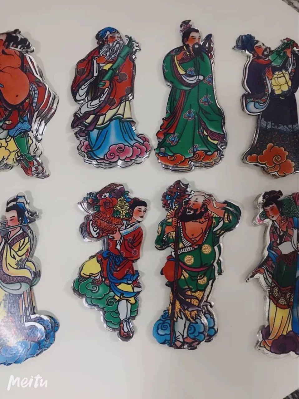 50套 潮汕手工纸扎用品 铝纸贴纸八仙 铝止仙 纸扎铝纸八仙贴纸