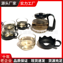 玻璃泡茶壶花茶壶五件套热水玻璃水具茶杯 礼盒装功夫茶具套装