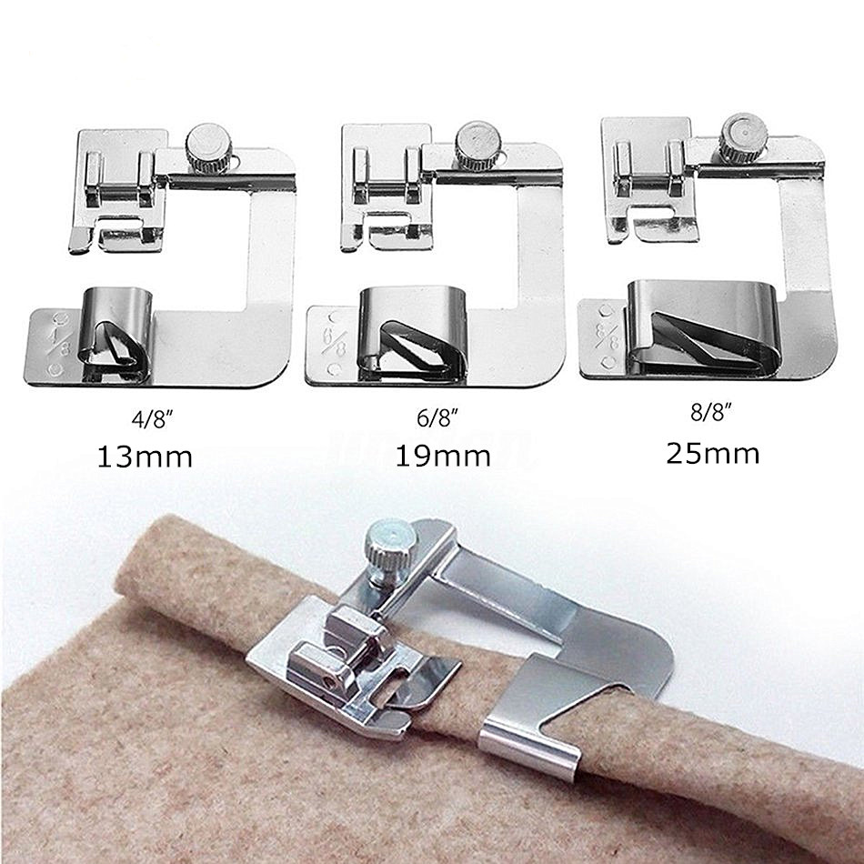 9urt Taiwan-Made Curling Presser Foot Shengjia Brothers Feiyue Heavy Machine Household Multi-Function Sewing Machine Metal Curling