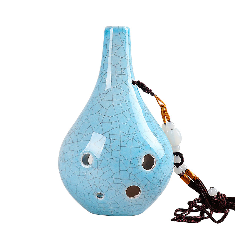 【】六孔陶笛 中音c调 初学者陶笛ac 直立式6孔学生乐器