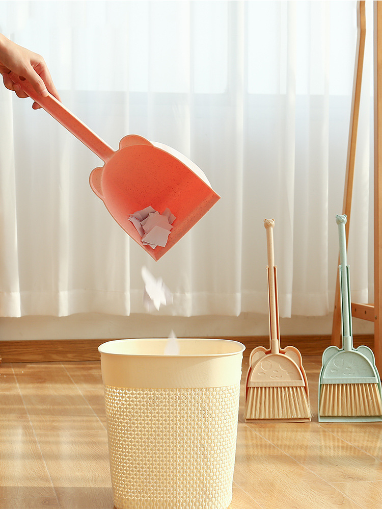 6wui批发迷你小扫把簸箕套装 儿童学习扫地工具 家用软毛笤帚扫帚