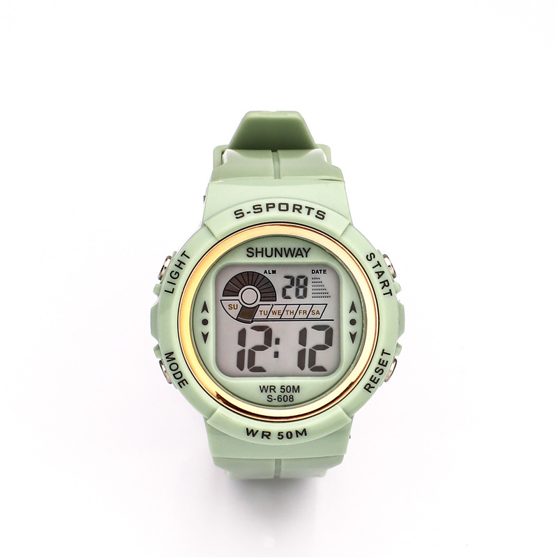 New Children's Luminous Electronic Watch Student Outdoor Waterproof Sport Watch Multi-Functional Ins Style Watch