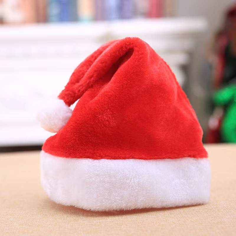 Christmas Decorations Gift Plush Santa Claus Hat Adult Hat Party Supplies Foreign Trade Products