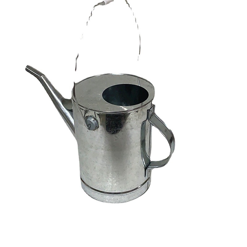 热卖纯手工制作5白铁皮加油桶长嘴油壶备用装油桶带盖