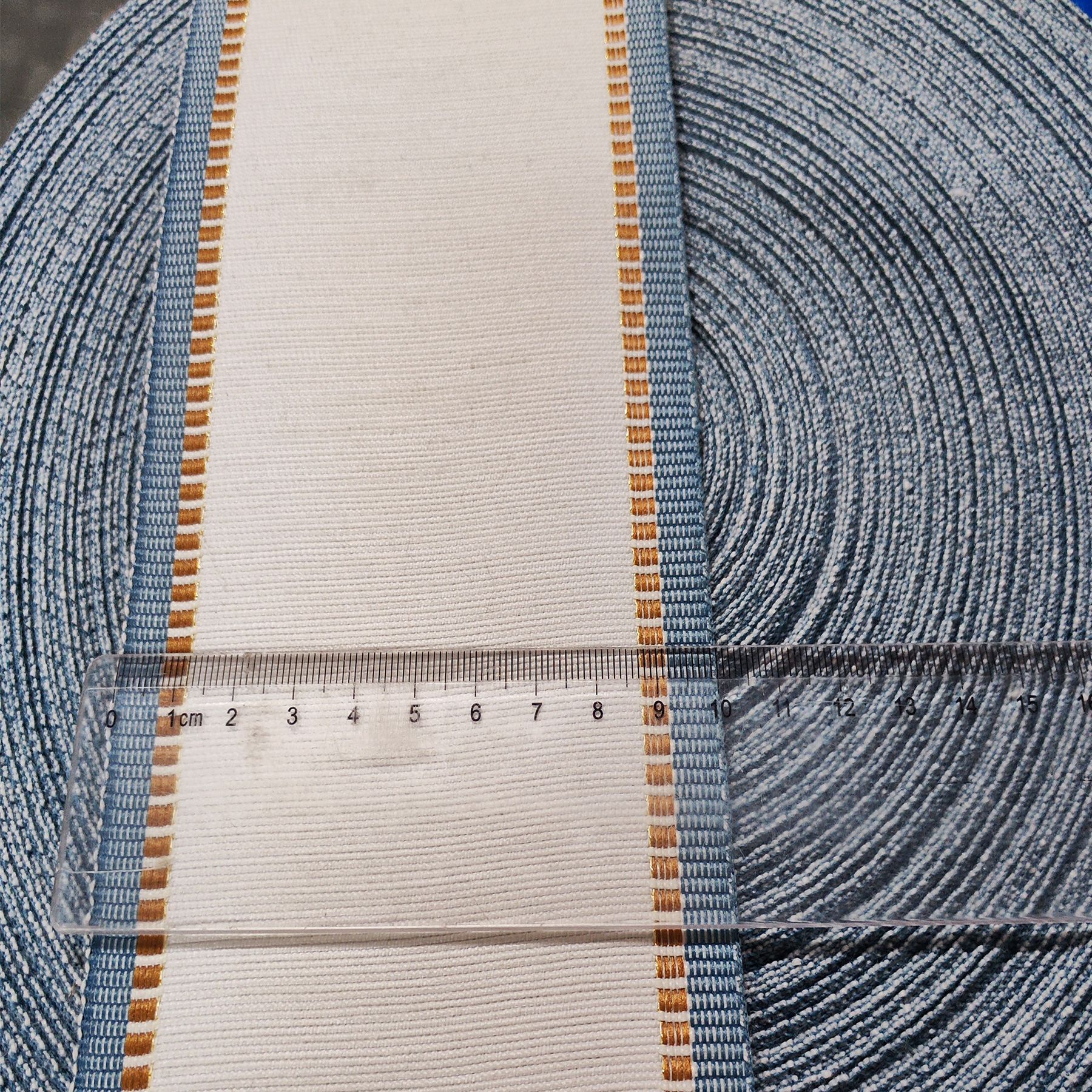 涤棉质有纺带罗马圈布带窗帘配件辅料打孔布带有纺带韩式褶皱s折