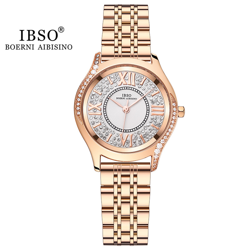 Ibso Tik Tok Live Stream Starry Women's Quartz Steel Strap Belt Exquisite Fashion Women's Watch