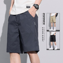 T五分休闲短裤男士夏季薄款外穿宽松直筒冰丝速干运动5分潮流中裤
