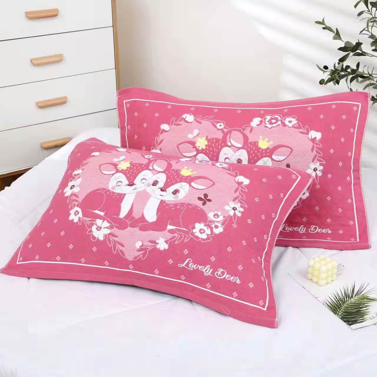 八层纱布棉枕巾一条装加大加厚全棉枕头巾高档防滑不起球跨境专供