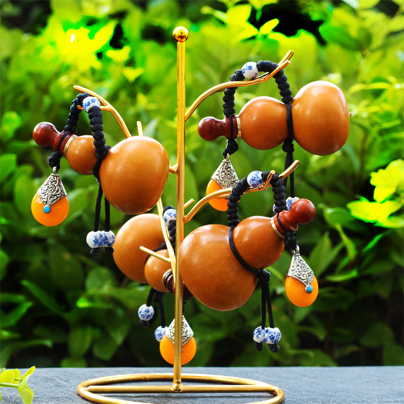 天然迷你开盖葫芦文玩挂件手把件精品抛光包浆编绳蜂蜡酒葫芦批发