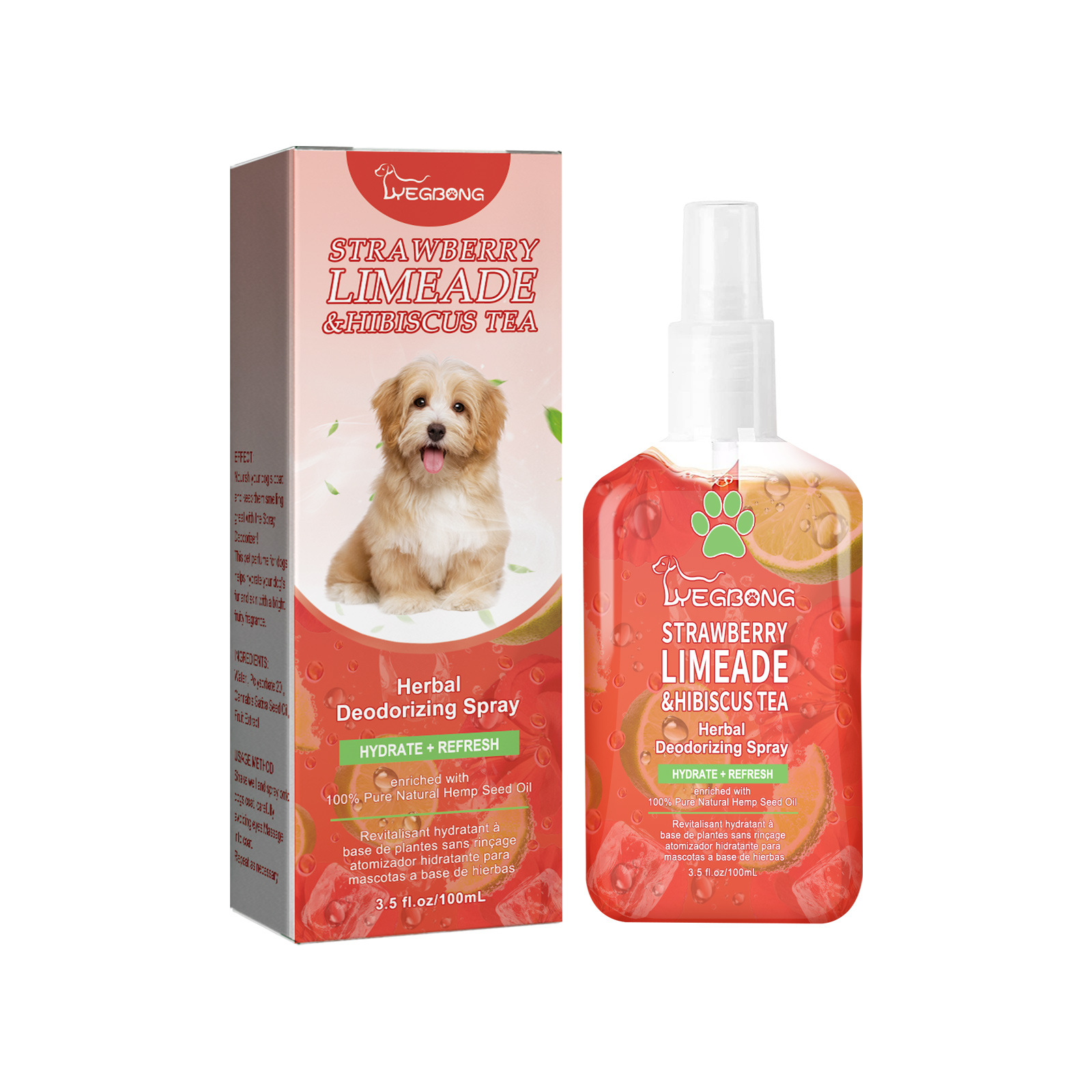 Yegbong Pet Deodorant Spray Cat Dog Indoor Fragrance Fresh Deodorant