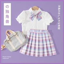 女童夏装套装j制服裙儿童大童夏季学院风10岁小学生夏天裙子