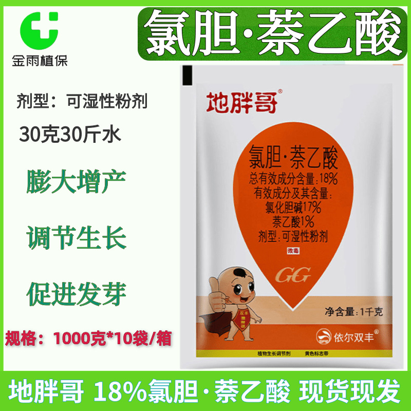 地胖哥18%氯胆萘乙酸大蒜洋葱生姜膨大增产调节生长剂1000g大容量