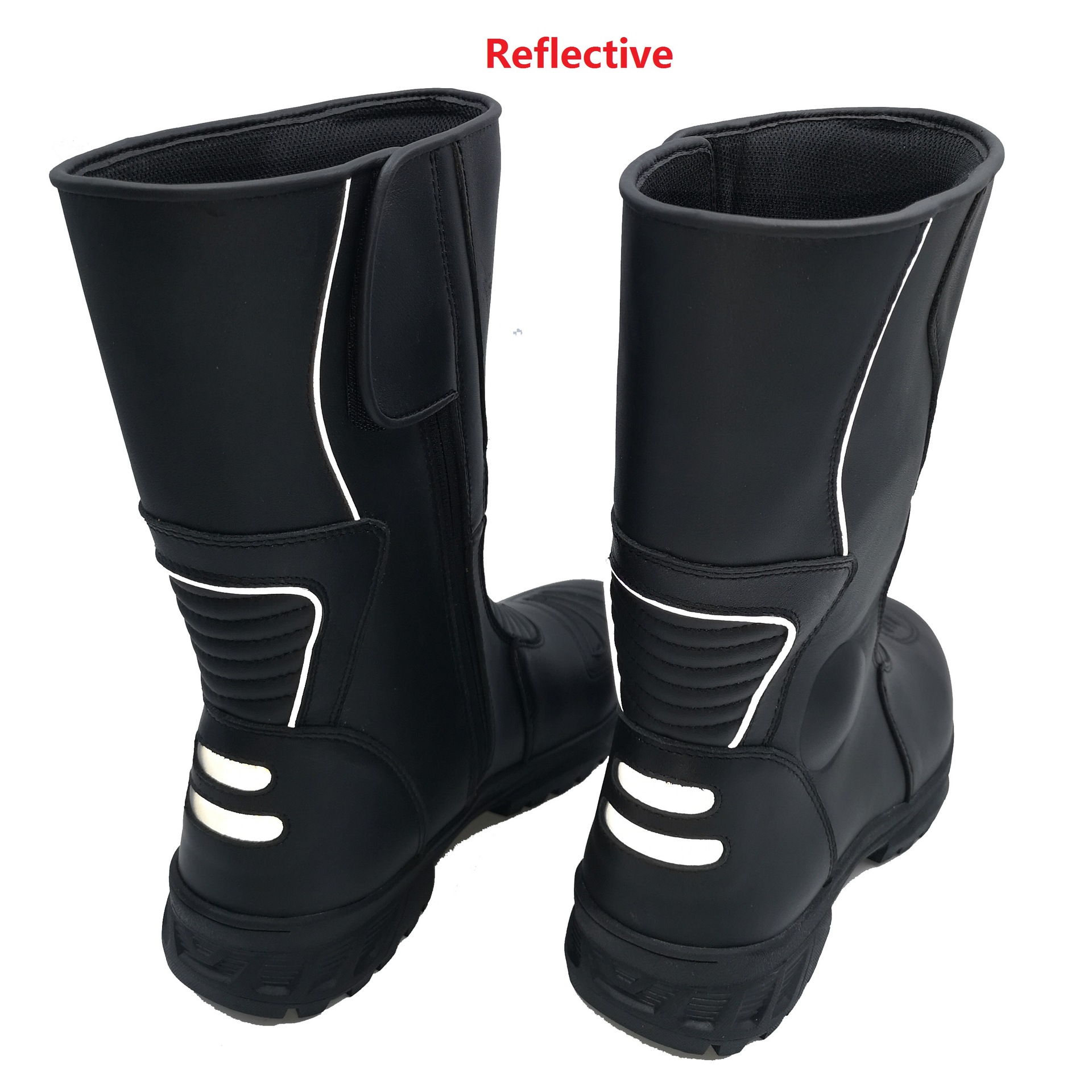 海莱芙motravel东莞铁骑ps004真皮防水靴摩托车骑行反光鞋有认证