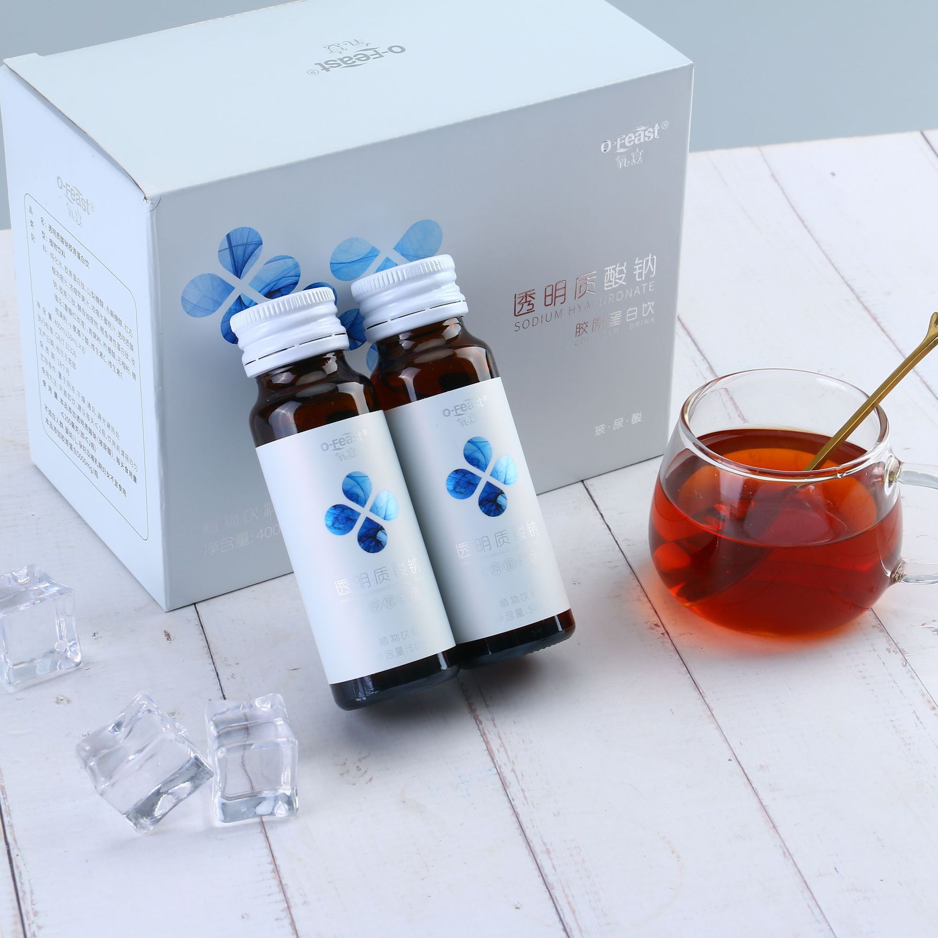 咨询:陈经理15059126472一箱12盒,一盒8瓶玻尿酸胶原蛋白饮诚招代理