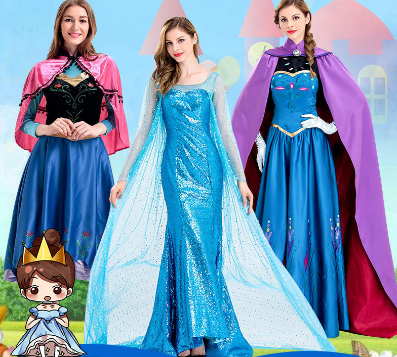 cos冰雪奇缘艾莎elsa公主裙大人汉斯王子雪宝衣服安娜公主演出服