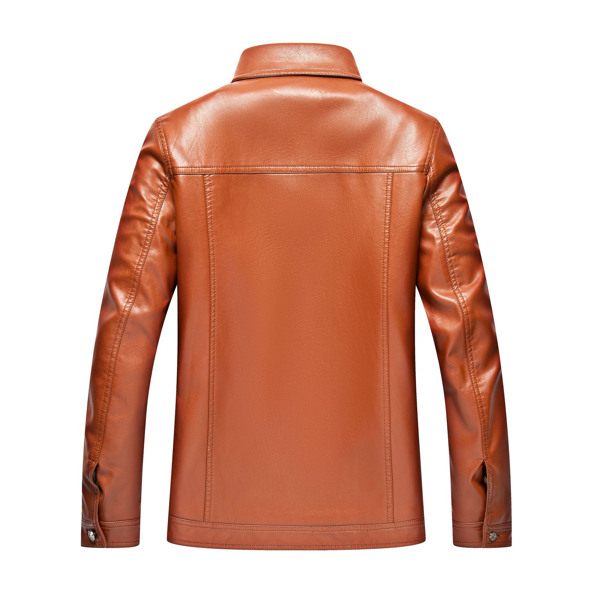 2021秋装新款海宁真皮皮衣男修身短款翻领皮夹克青年男士真皮外套