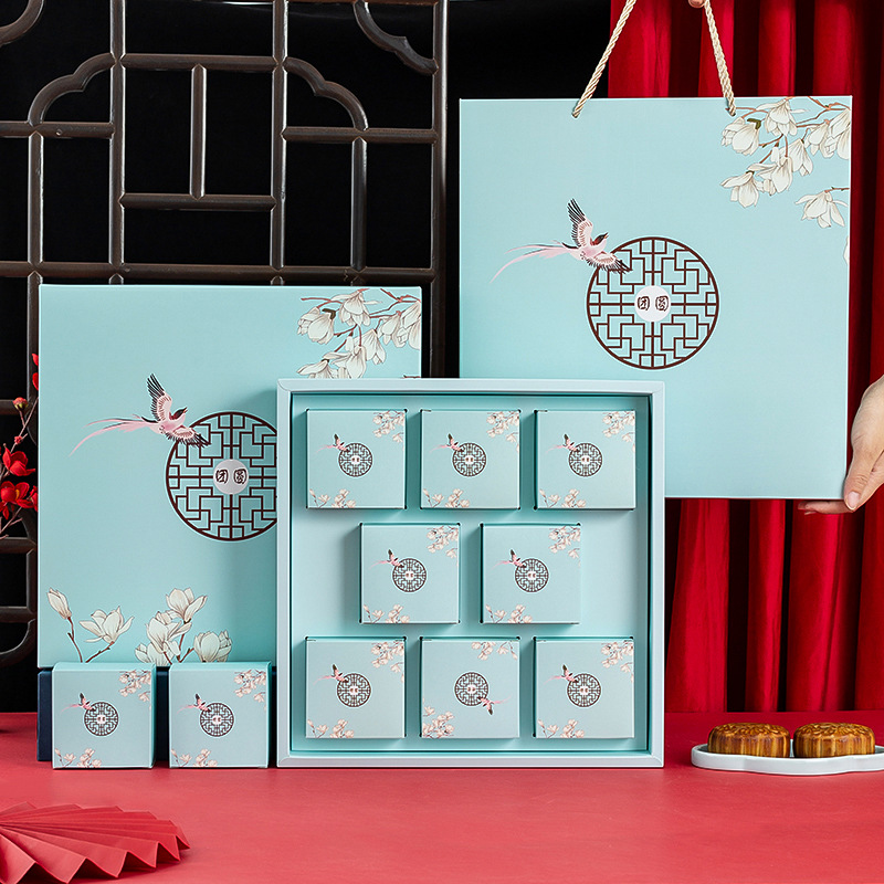 酥秋月盒子中秋礼盒月饼6空盒包装月饼盒蛋黄空盒子粒8高档手提中