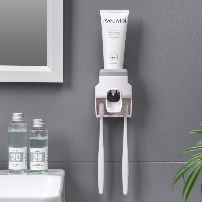 Punch-Free Wall Hanging Automatic Toothpaste Dispenser