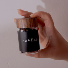 定制日式20-25g收纳储豆迷你罐玻璃自动排气便携分装咖啡豆玻璃瓶